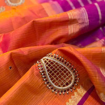 Exclusive embroidery on sarees